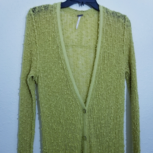 Free People Yellow Long Cardigan - Picture 4 of 9